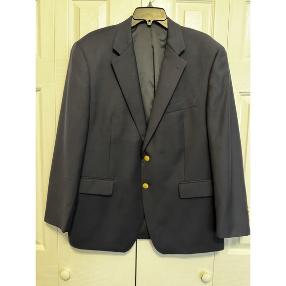 Ralph Lauren Other - Ralph Lauren Jacket Blazer Mens 42S Wool Navy Gold 2 Button Sport Coat Classic